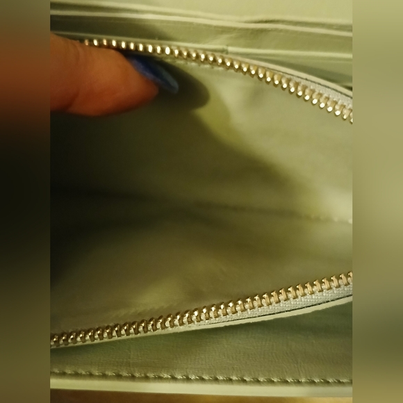 Alexander McQueen NIB Full Inclusion Mint Green Croc WOC - Picture 8 of 10